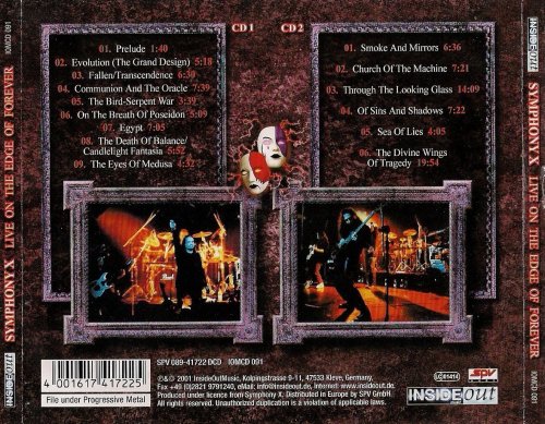 Symphony X - Live On The Edge Of Forever.rar (2001) 320kbps